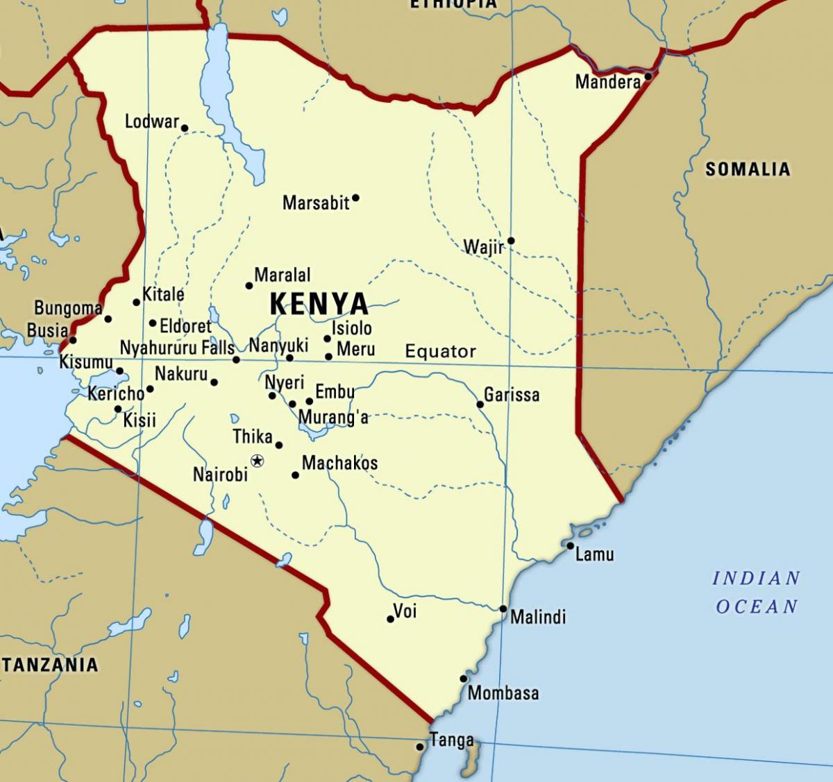 Karte von Kenia-map-Bild