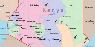 Eine Karte von Kenia