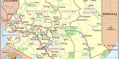 Kenya road map detaillierte