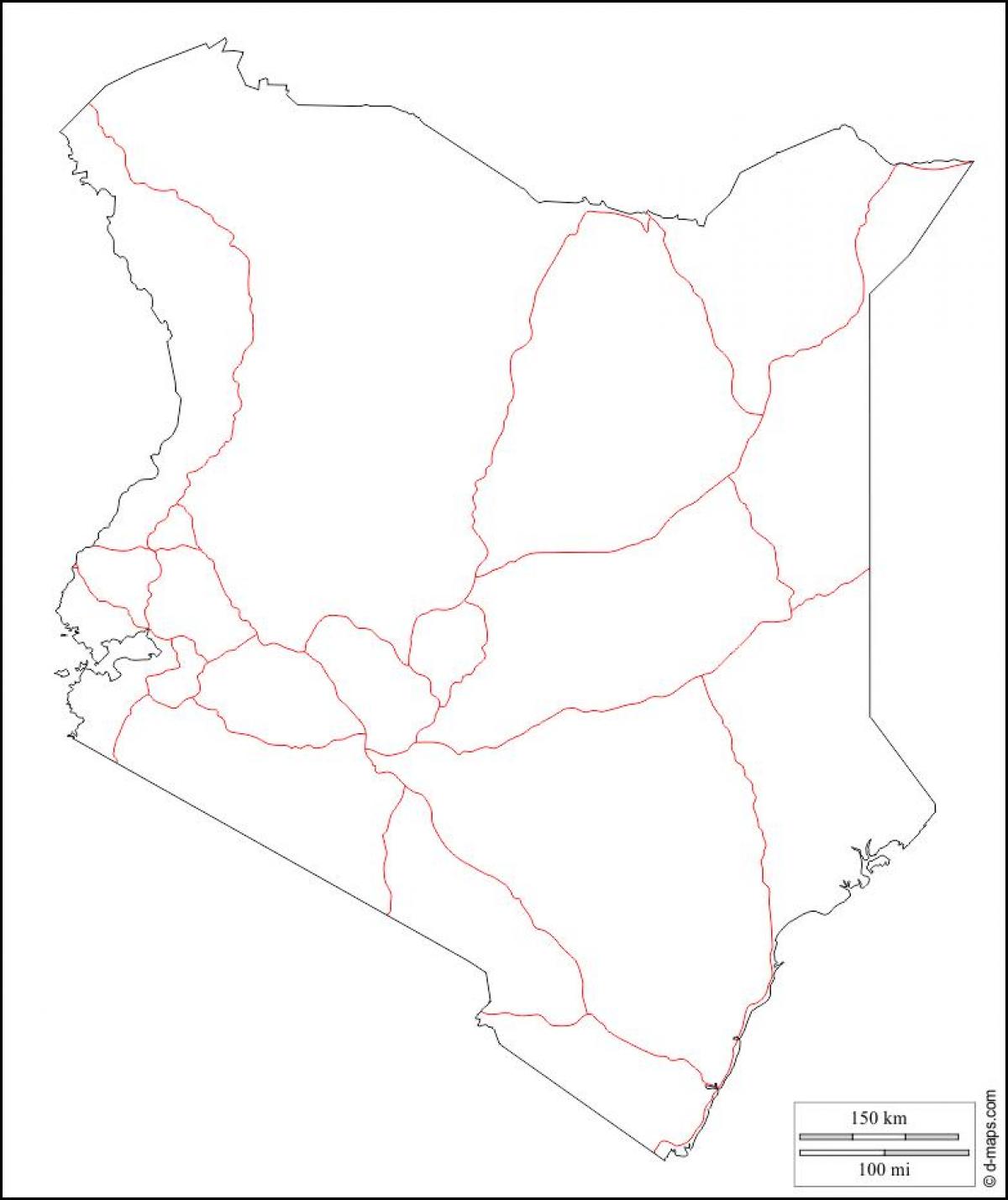 Kenia leere Karte