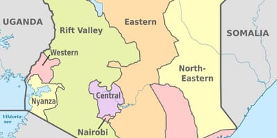 Kenia administrative Karte