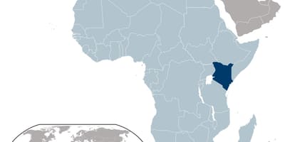 Kenia Position auf der Karte