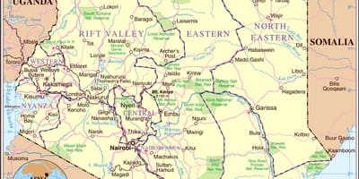 Kenya road map detaillierte