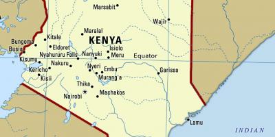 Landkarte von Kenia mit Städten