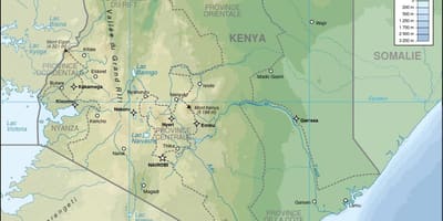 Kenia relief-Karte