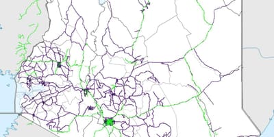 Karte von Kenya railway