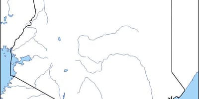 Karte leere Karte von Kenia