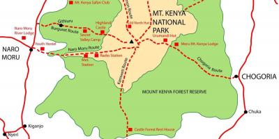 Karte des mount Kenya