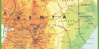 Kenya road network map