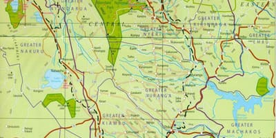 Karte von zentral-Kenia